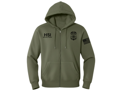HSI SPECIAL AGENT FULL ZIP HOODED SWEATSHIRT-DT1103