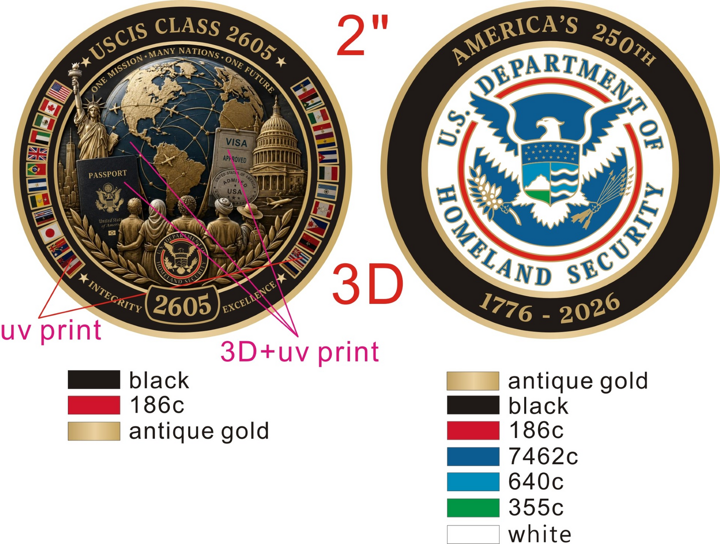 PRE ORDER- USCIS CLASS 2605 COIN