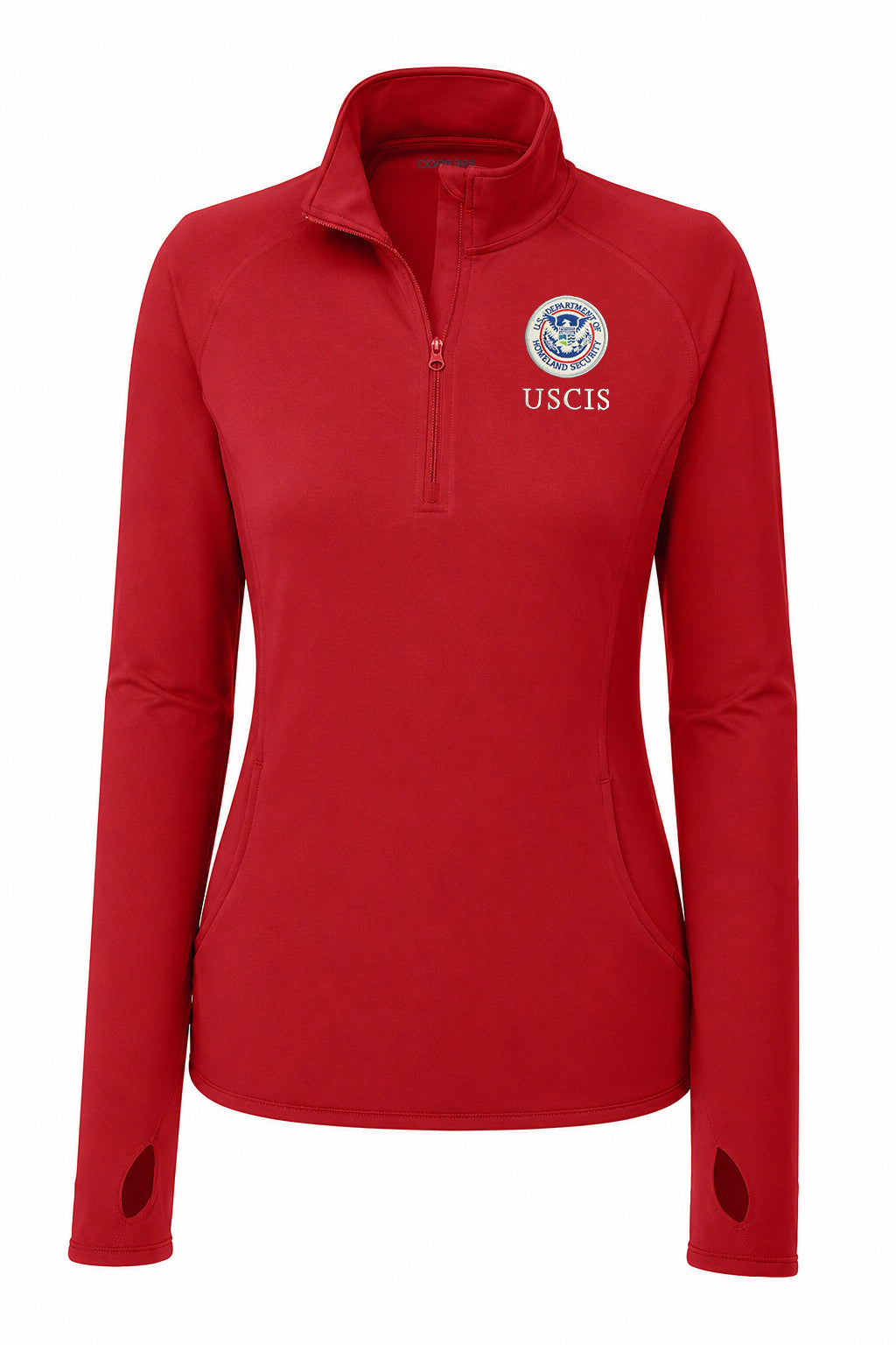 WOMEN'S USCIS SPORT TEK SPORT WICK STRETCH 1/2 ZIP PULLOVER-LST850