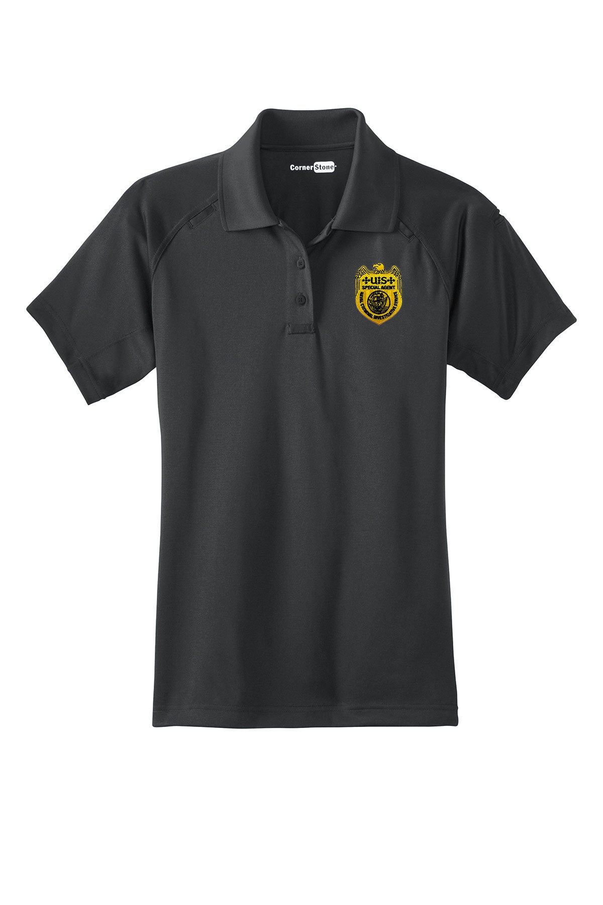 WOMEN'S NCIS SPECIAL AGENT BADGE ON CORNERSTONE TACTICAL POLO-CS411