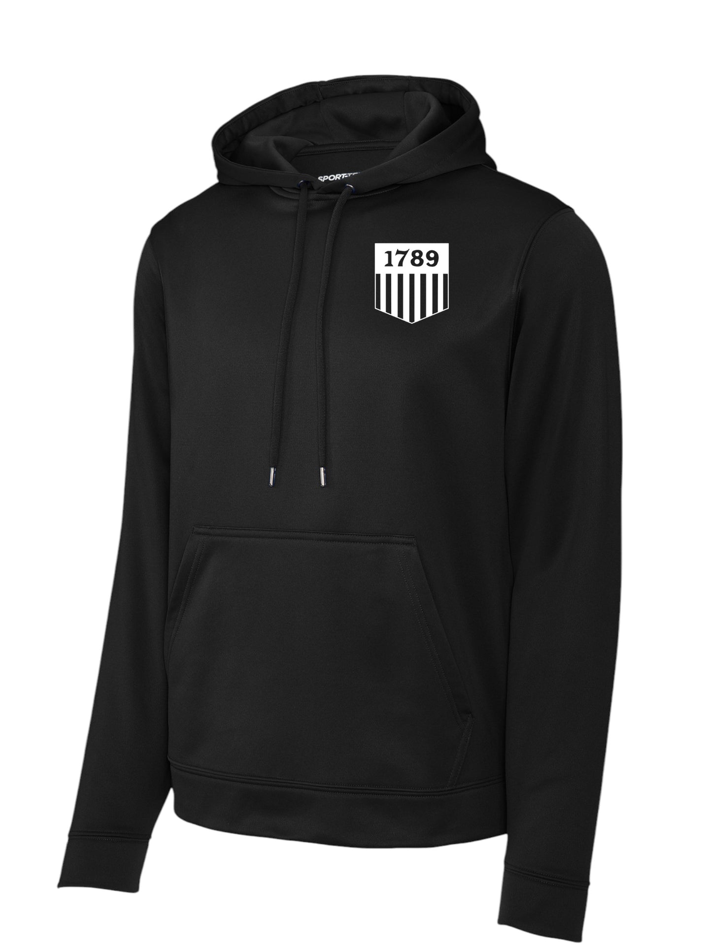 1789 PRINTED SHIELD WICKING HOODED PULLOVER-F244