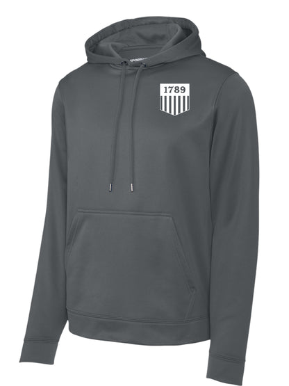 1789 PRINTED SHIELD WICKING HOODED PULLOVER-F244