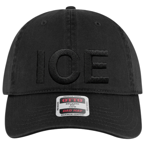 ICE LETTERS EMBROIDERED LOW PROFILE HAT