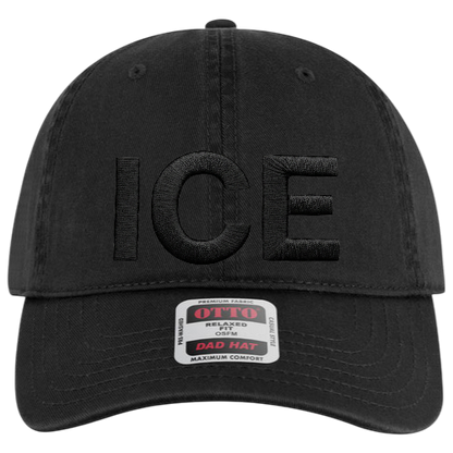 ICE LETTERS EMBROIDERED LOW PROFILE HAT