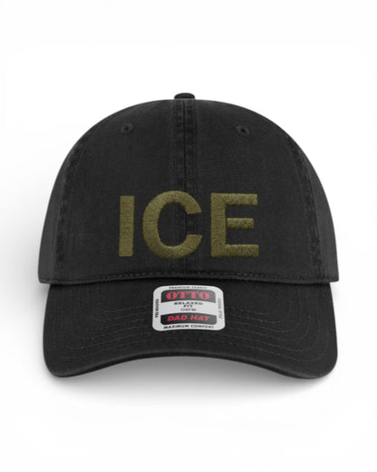 ICE LETTERS EMBROIDERED LOW PROFILE HAT