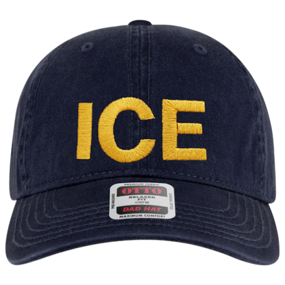 ICE LETTERS EMBROIDERED LOW PROFILE HAT