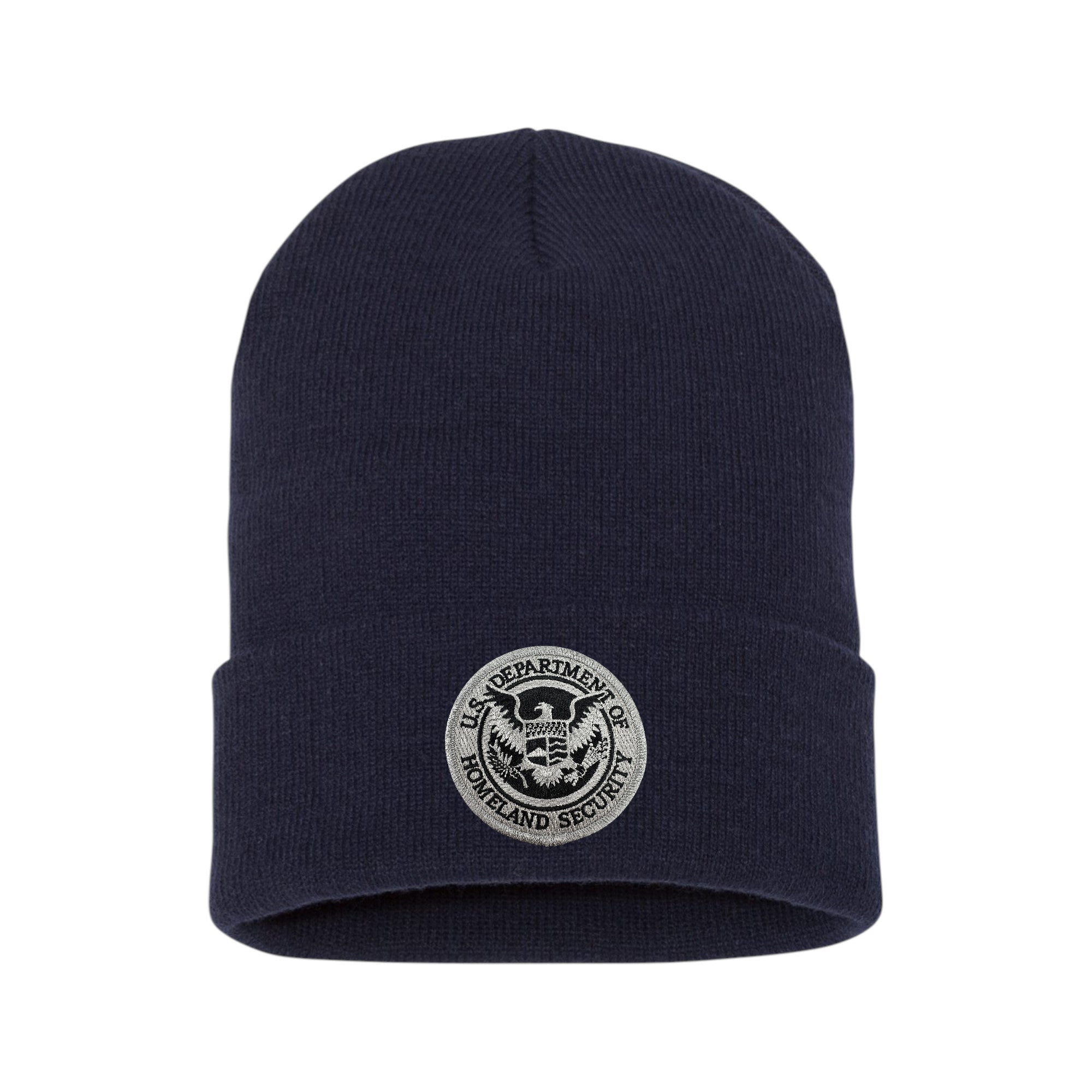 DHS CUFFED KNIT BEANIE – Sally's Cop Shop