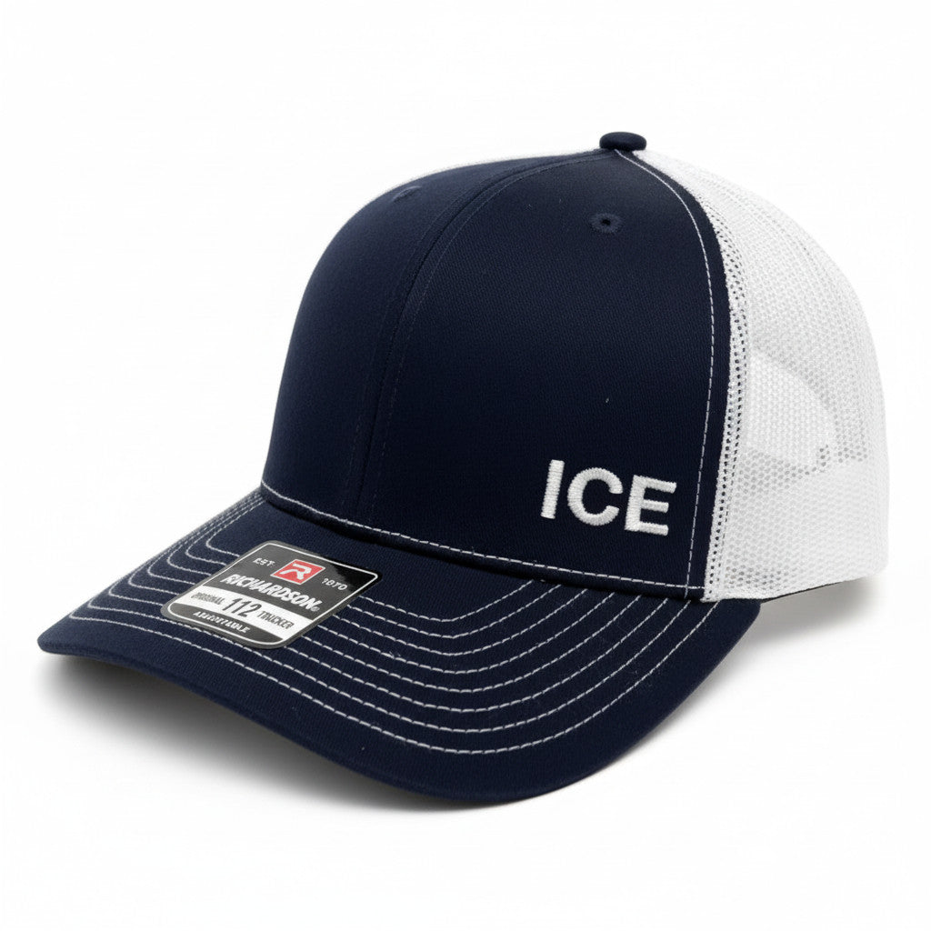 ICE LETTERS ON RICHARDSON HAT