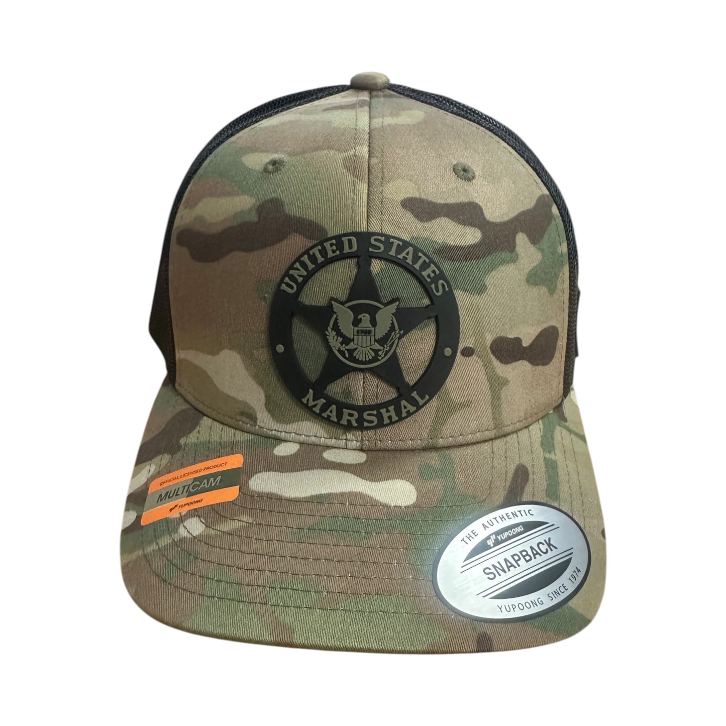 USMS PVC STAR W/ OD/BLACK PVC FLAG ON LEFT SIDE YP CLASSIC HAT-STC39