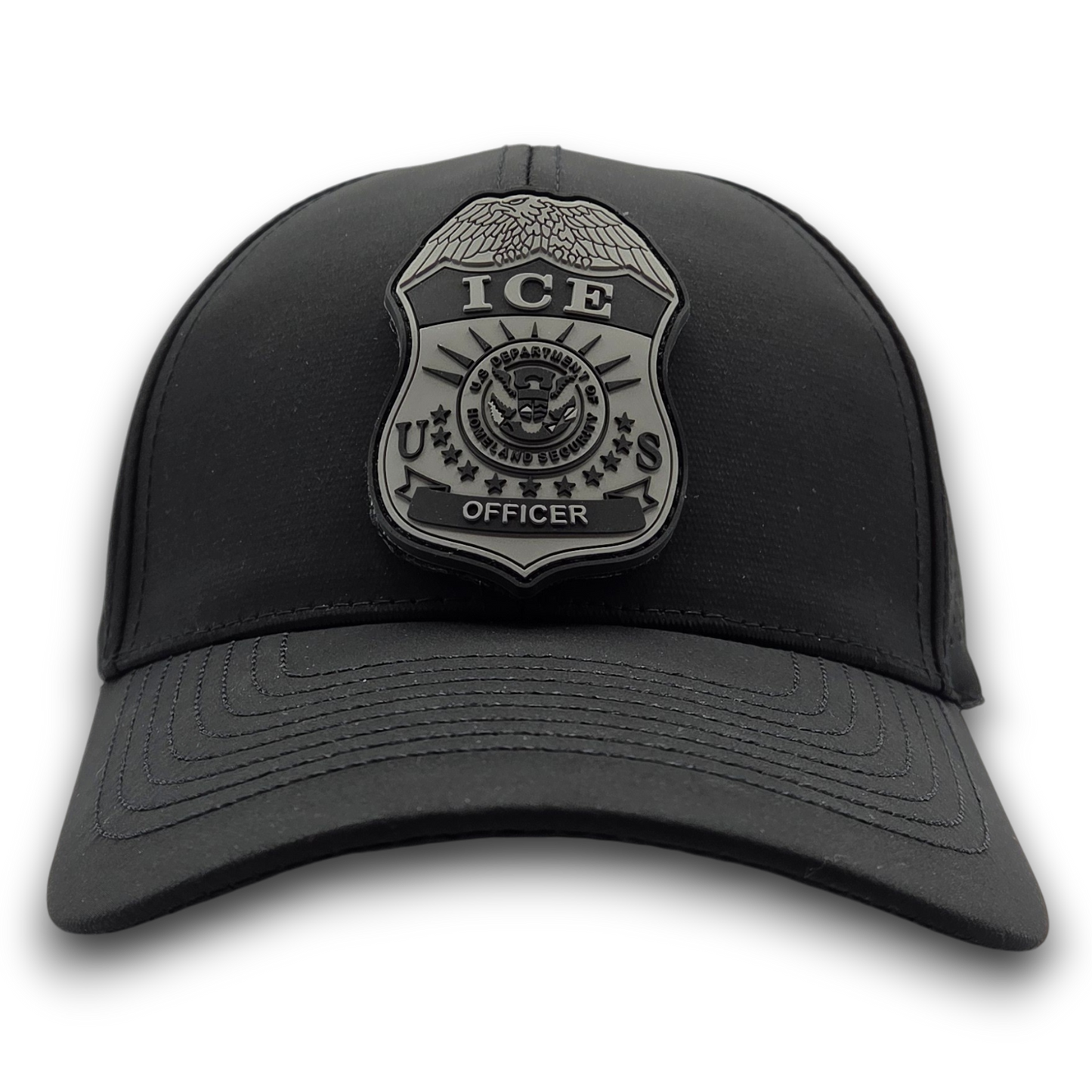 SCS BRAND PERFORATED MESH HAT W/ INTERCHANGEABLE ICE OFFICER BADGE PVC PATCH