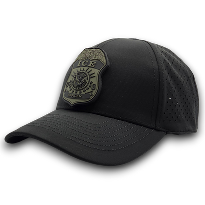 SCS BRAND PERFORATED MESH HAT W/ INTERCHANGEABLE ICE OFFICER BADGE PVC PATCH