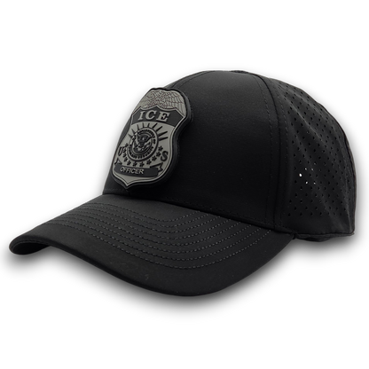 SCS BRAND PERFORATED MESH HAT W/ INTERCHANGEABLE ICE OFFICER BADGE PVC PATCH