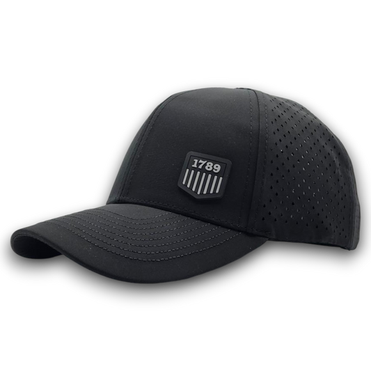 **NEW USMS PVC 1789 LOGO GREY/BLACK SCS BRAND PERFORATED MESH HAT