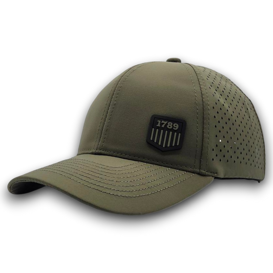 **NEW USMS PVC 1789 LOGO OD/BLACK SCS BRAND PERFORATED MESH HAT