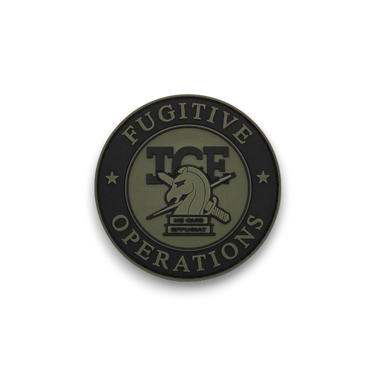 NEW! PVC ICE FUGITIVE OPERATIONS BADGE PATCH RANGER GREEN/BLACK
