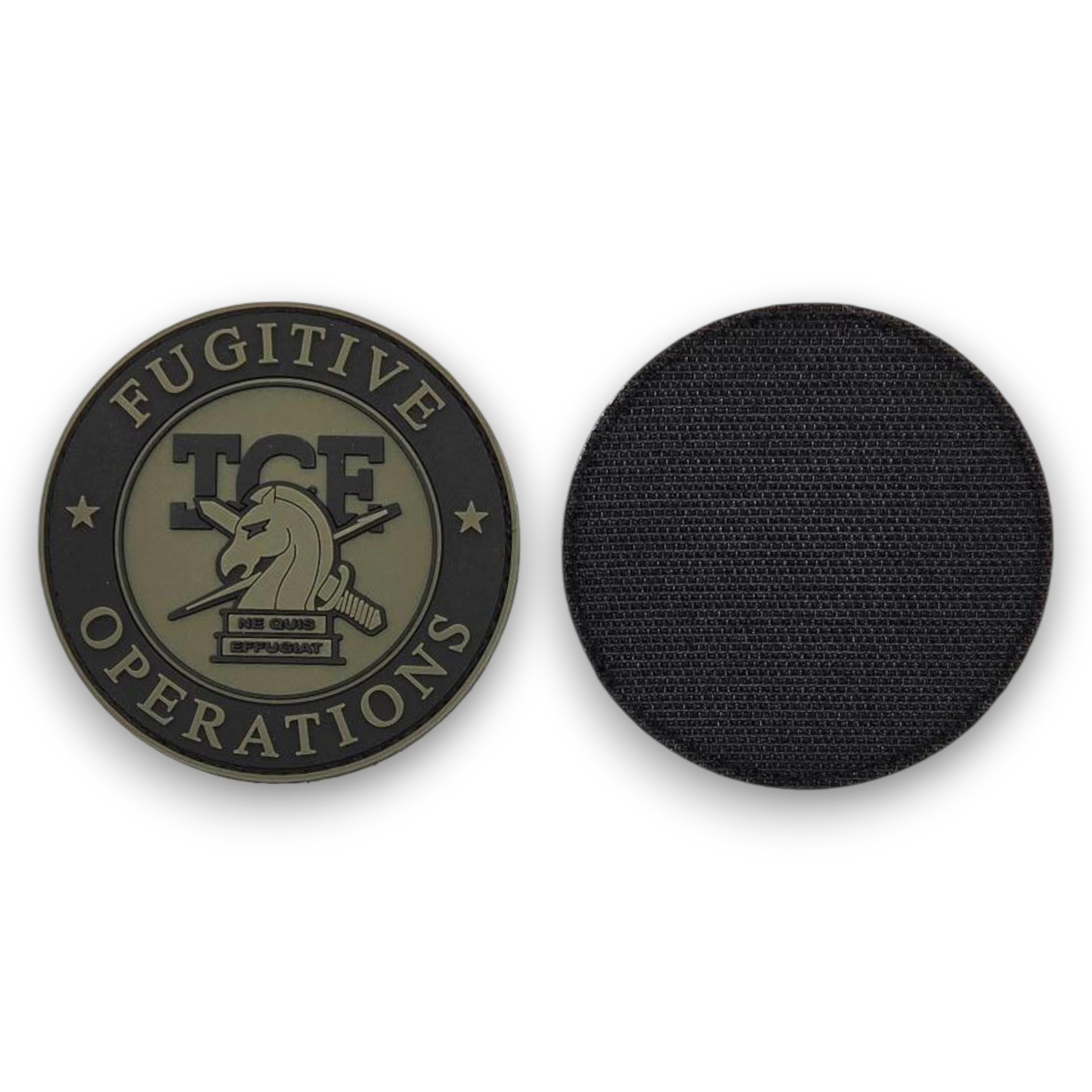 NEW! PVC ICE FUGITIVE OPERATIONS BADGE PATCH RANGER GREEN/BLACK