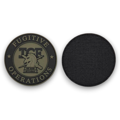 NEW! PVC ICE FUGITIVE OPERATIONS BADGE PATCH RANGER GREEN/BLACK