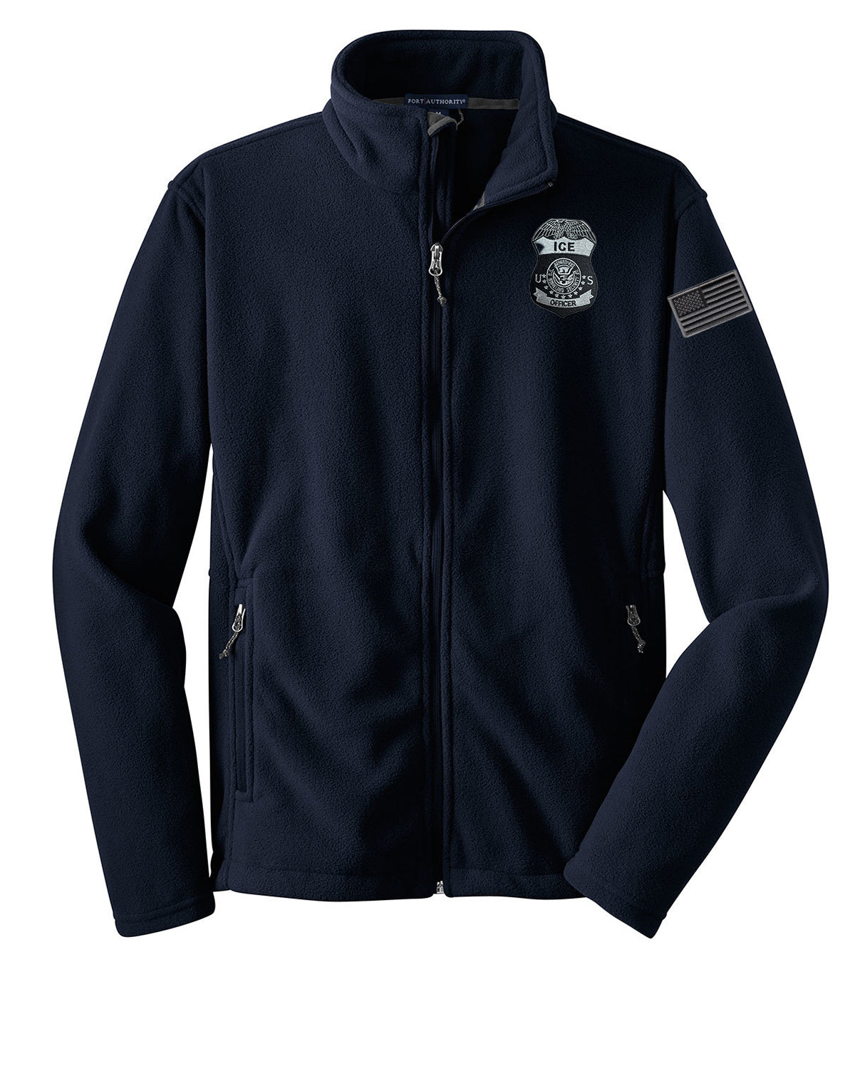 MEN'S ICE OFFICER BADGE FLEECE FULL ZIP JACKET-F217