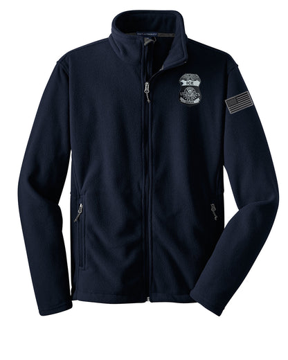 MEN'S ICE OFFICER BADGE FLEECE FULL ZIP JACKET-F217