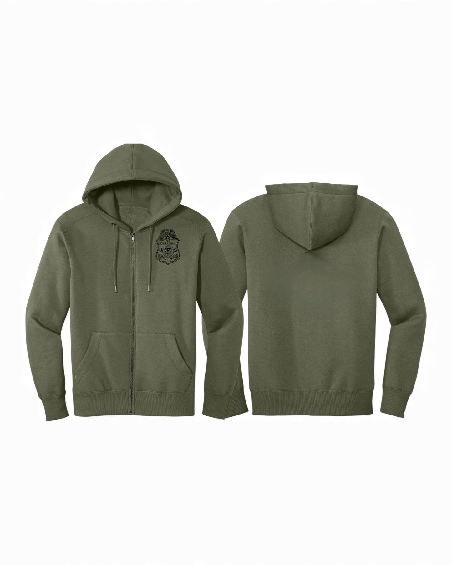 USBP DISTRICT PERFECT WEIGHT FLEECE FULL ZIP HOODIE-DT1103