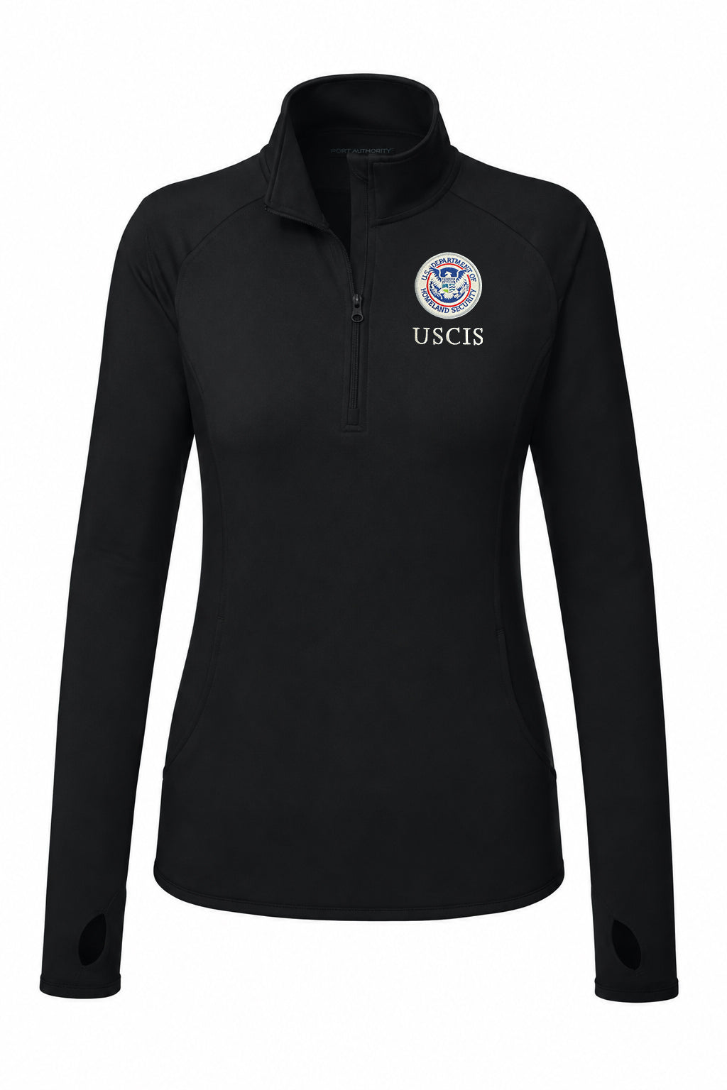WOMEN'S USCIS SPORT TEK SPORT WICK STRETCH 1/2 ZIP PULLOVER-LST850