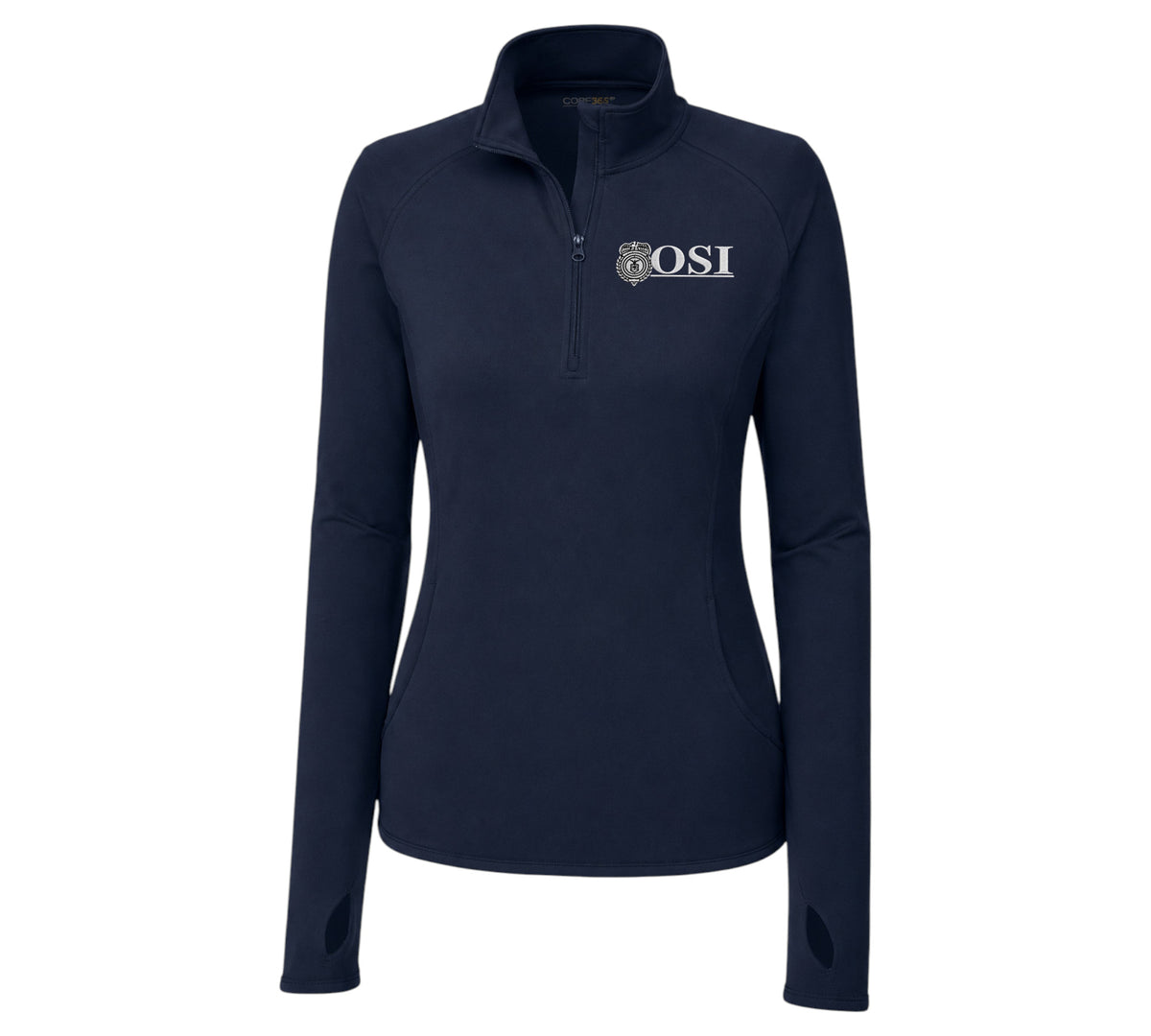 WOMEN'S OSI LOGO 1/4 ZIP PULLOVER SPORT-TEK SPORT WICK STRETCH LST850