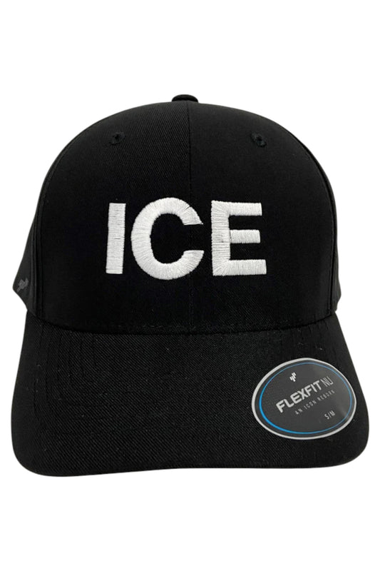 ICE WHITE LETTERS FLEXFIT HAT