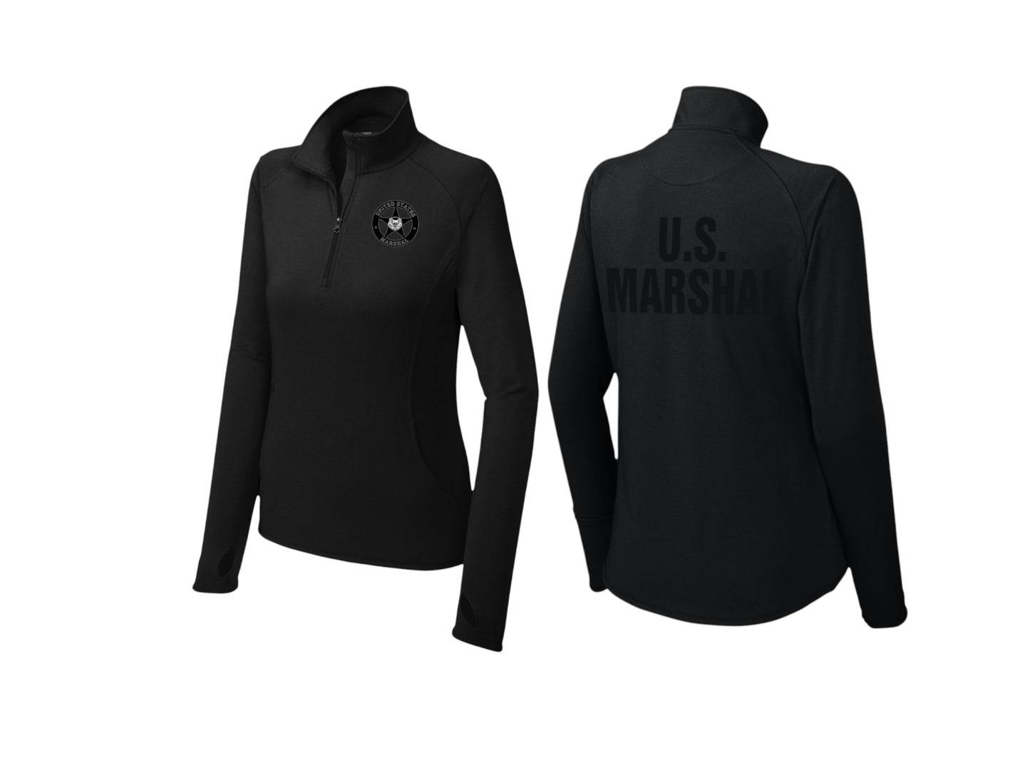 WOMEN'S USMS SPORT WICK STRETCH 1/2 ZIP PULLOVER-LST850