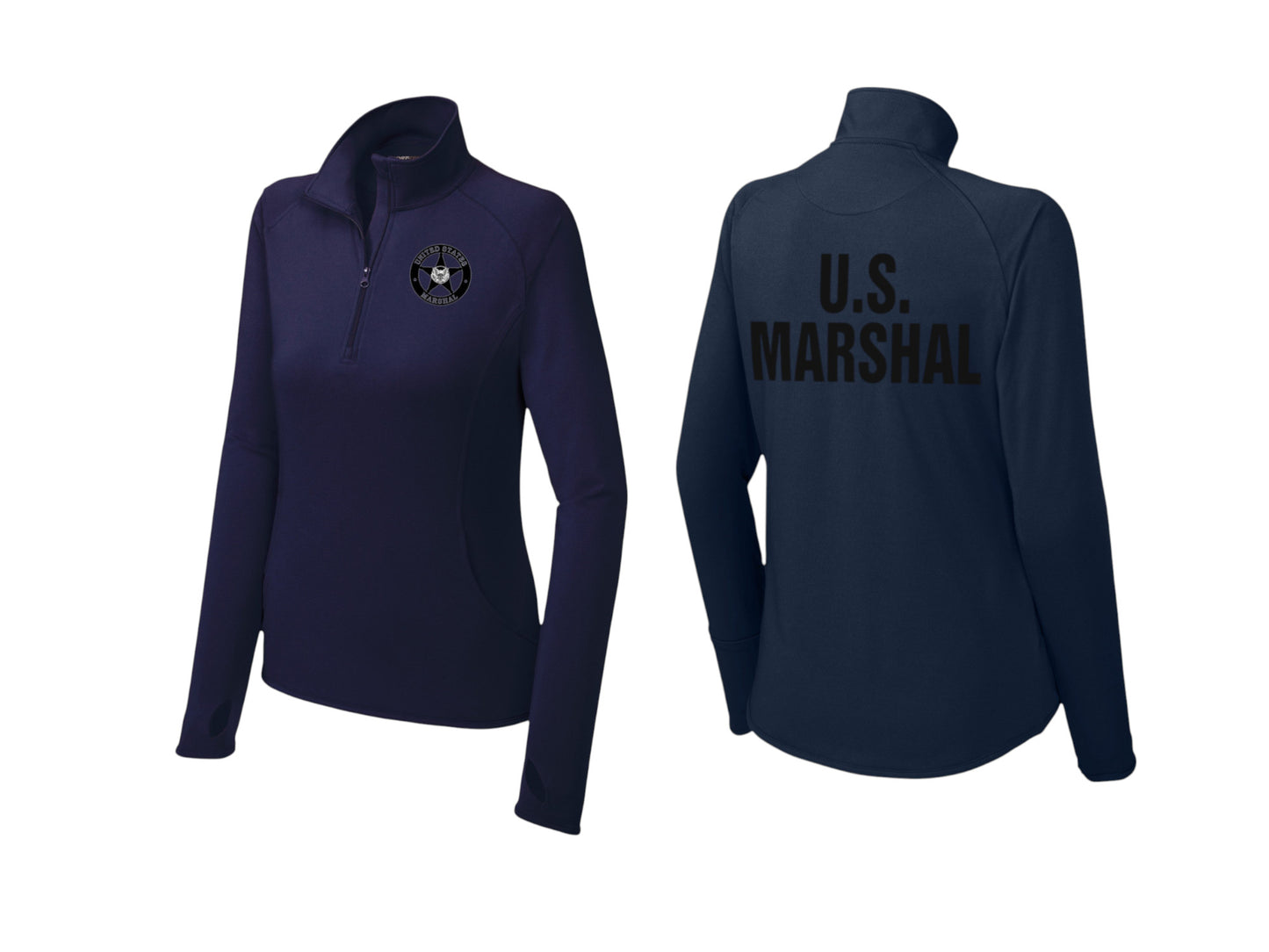WOMEN'S USMS SPORT WICK STRETCH 1/2 ZIP PULLOVER-LST850