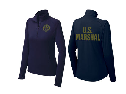 WOMEN'S USMS SPORT WICK STRETCH 1/2 ZIP PULLOVER-LST850