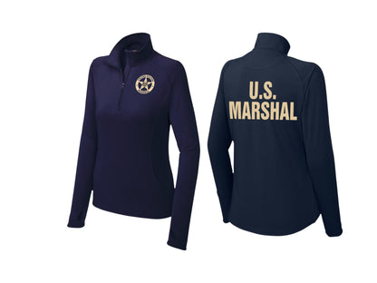 WOMEN'S USMS SPORT WICK STRETCH 1/2 ZIP PULLOVER-LST850