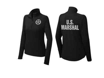 WOMEN'S USMS SPORT WICK STRETCH 1/2 ZIP PULLOVER-LST850