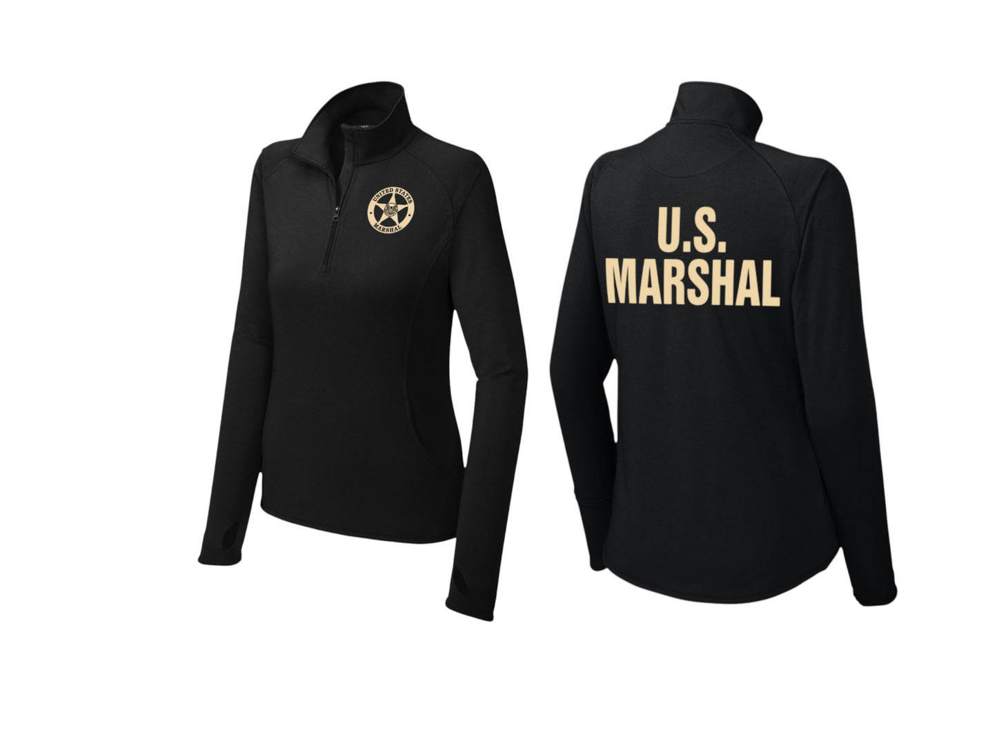 WOMEN'S USMS SPORT WICK STRETCH 1/2 ZIP PULLOVER-LST850