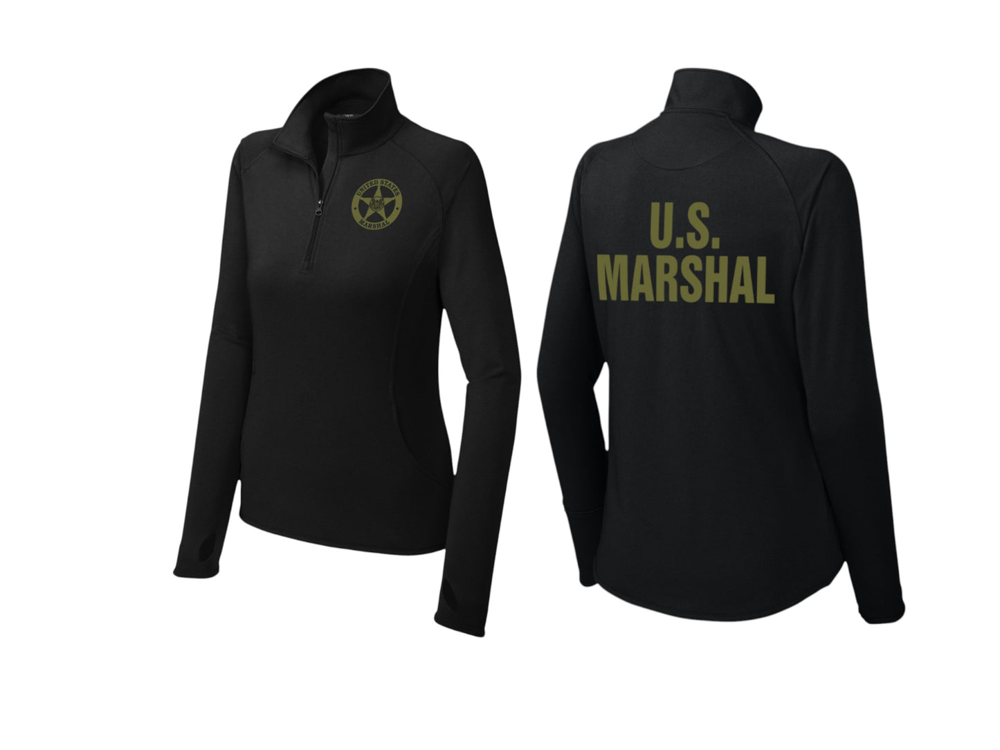 WOMEN'S USMS SPORT WICK STRETCH 1/2 ZIP PULLOVER-LST850