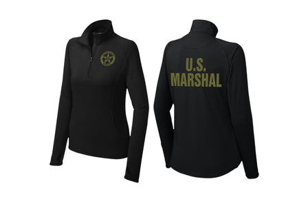 WOMEN'S USMS SPORT WICK STRETCH 1/2 ZIP PULLOVER-LST850