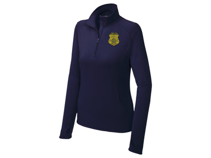 WOMEN'S ARMY CI SPECIAL AGENT BADGE SPORT WICK STRETCH 1/2 ZIP PULLOVER-LST850