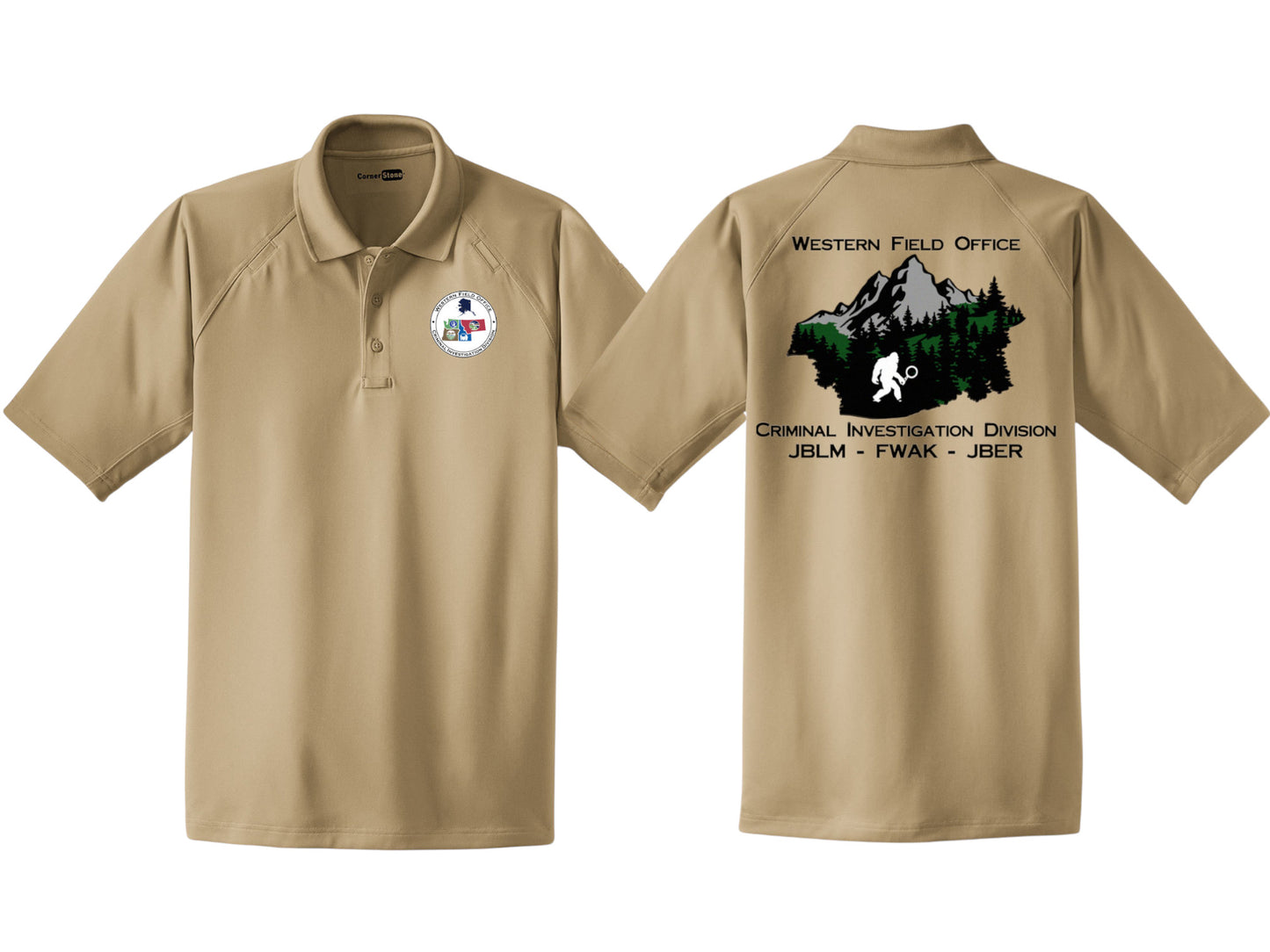 MEN'S WESTERN FIELD OFFICE CID PRINTED- CORNERSTONE POLO-CS410