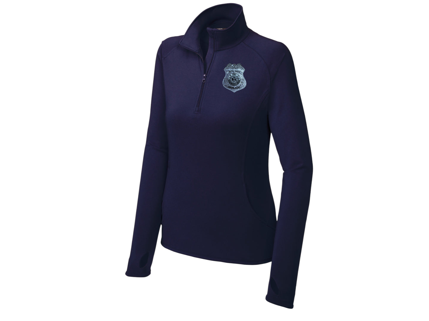 WOMEN'S ARMY CI SPECIAL AGENT BADGE SPORT WICK STRETCH 1/2 ZIP PULLOVER-LST850