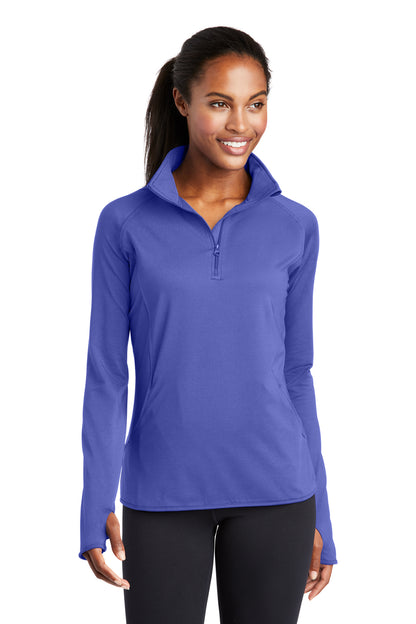 WOMEN'S SPORT-TEK SPORT WICK STRETCH 1/2 ZIP PULLOVER-LST850