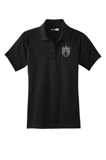 WOMEN'S NCIS SPECIAL AGENT BADGE ON CORNERSTONE TACTICAL POLO-CS411