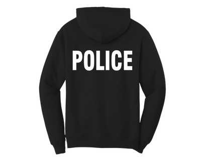 POLICE BACKPRINT HOODED SWEATSHIRT 50/50 FLEECE PC78H