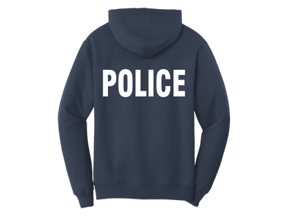 POLICE BACKPRINT HOODED SWEATSHIRT 50/50 FLEECE PC78H