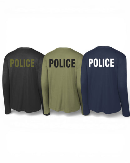 POLICE BACKPRINT PERFORMANCE AGENCY RAID LONGLSEEVE T-SHIRT ST350LS