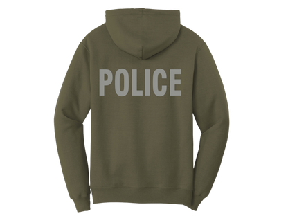 POLICE BACKPRINT HOODED SWEATSHIRT 50/50 FLEECE PC78H
