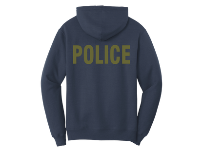 POLICE BACKPRINT HOODED SWEATSHIRT 50/50 FLEECE PC78H