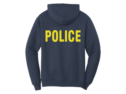 POLICE BACKPRINT HOODED SWEATSHIRT 50/50 FLEECE PC78H