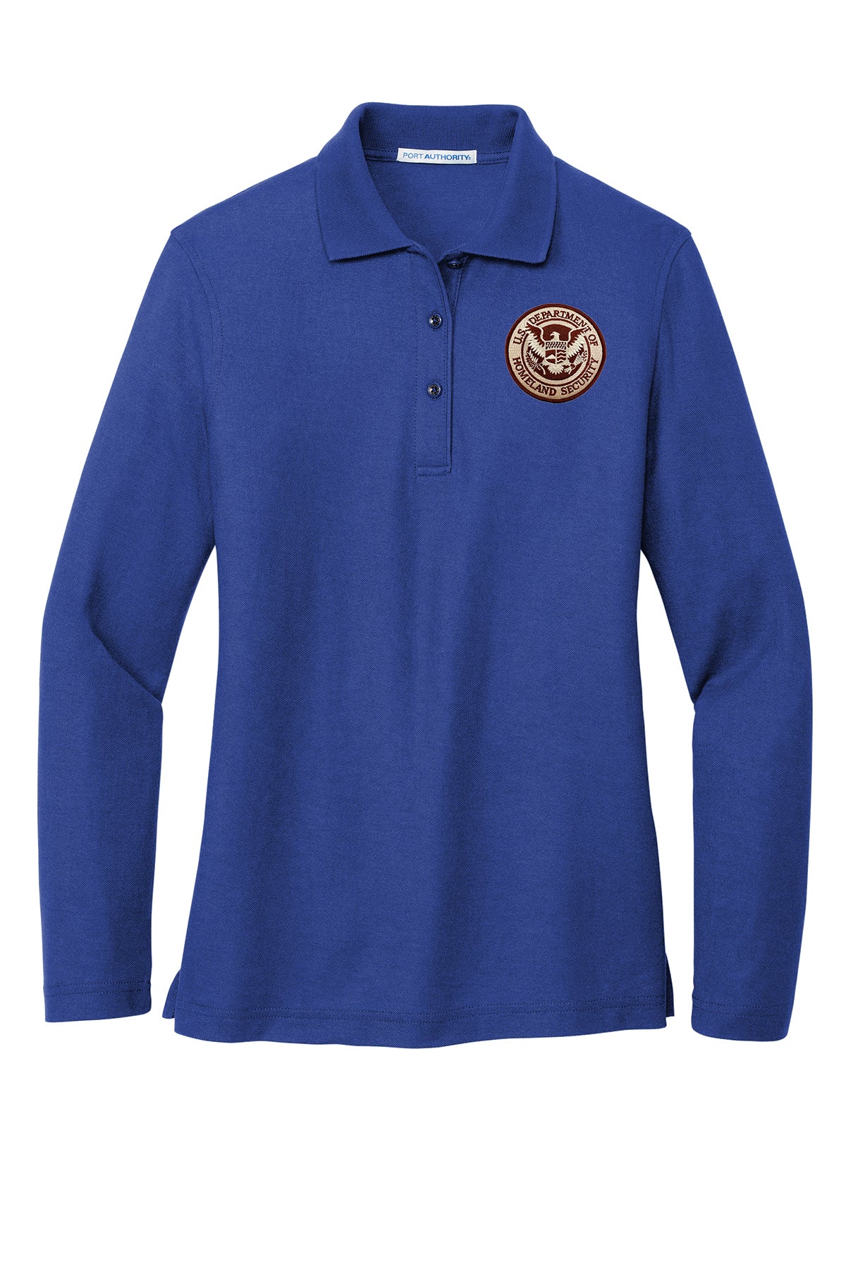WOMEN'S DHS SEAL LONG SLEEVE PORT AUTHORITY POLO - L500LS