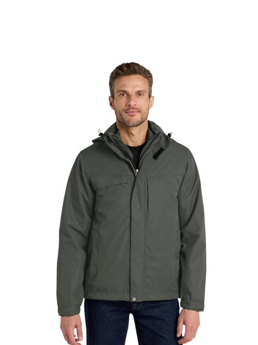 PORT AUTHORITY HERRINGBONE 3-IN-1 PARKA-J302