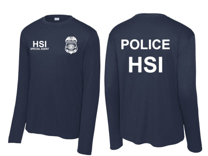 HSI SPECIAL AGENT LONGSLEEVE WICKING RAID TSHIRT-ST350LS
