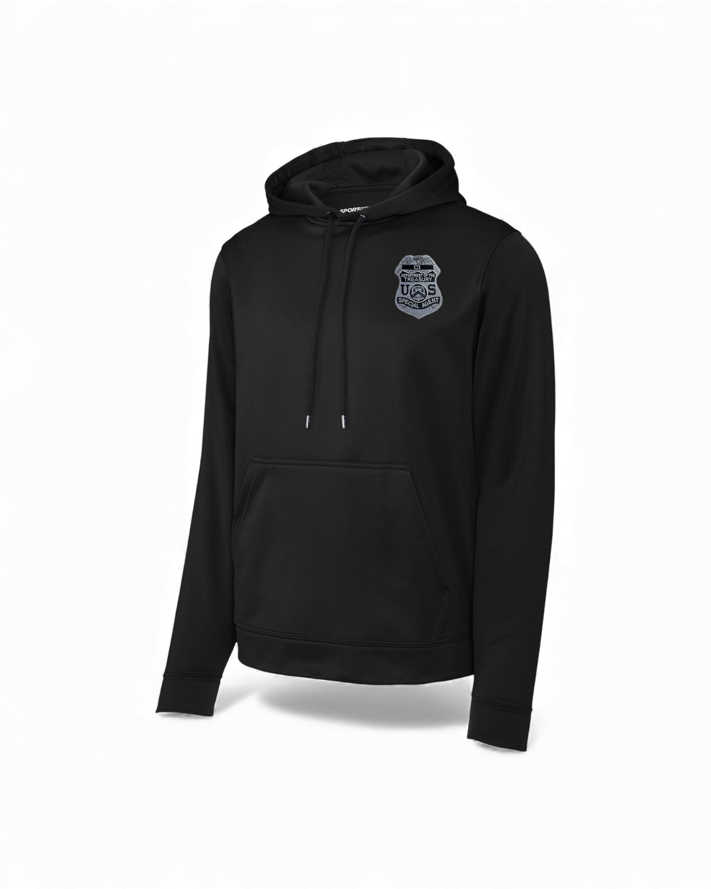 CLEARANCE IRS CI S/A BADGE GREY/BLACK WICKING HOODIE-F244